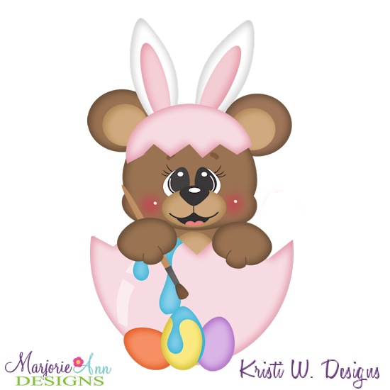Easter Bear SVG Cutting Files Includes Clipart - Click Image to Close